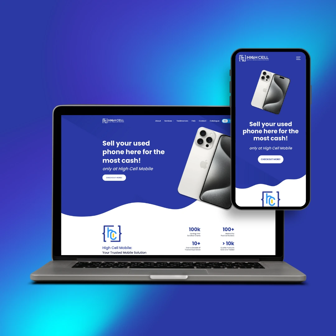 High Cell Mobile — Mobile Phone Retail and Installment Plan Website Design